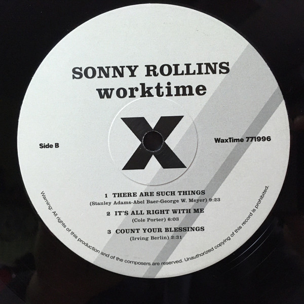 Sonny Rollins - Worktime | WaxTime (771996) - 3