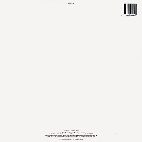 New Order - True Faith | Qwest Records (0 - 20733)