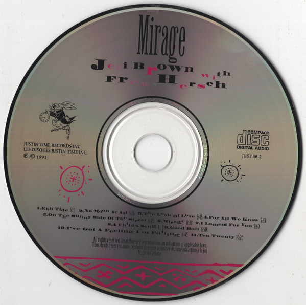 Jeri Brown With Fred Hersch - Mirage | Justin Time (JUST 38-2) - 2