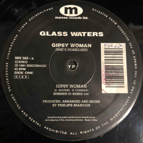 Glass Waters - Gypsy Woman (She's Homeless) | Discomagic Records (MIX 565) - 2