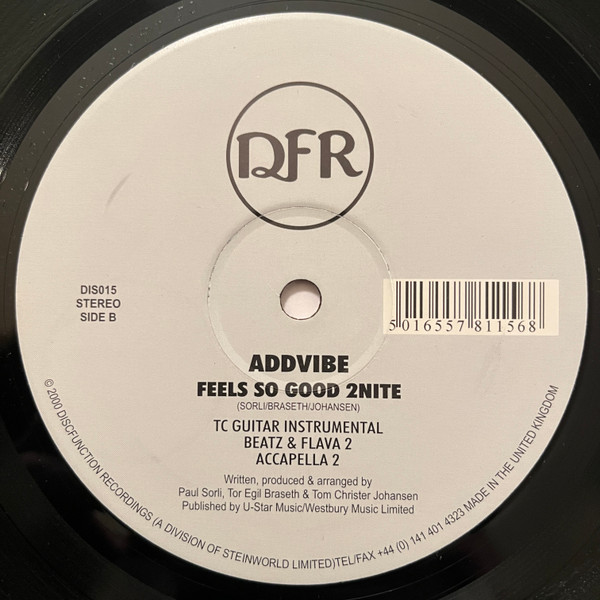 Addvibe - Feels So Good 2Nite | Discfunction (DIS015) - 2 Addvibe - Feels So Good 2Nite | Discfunction (DIS015) - 2