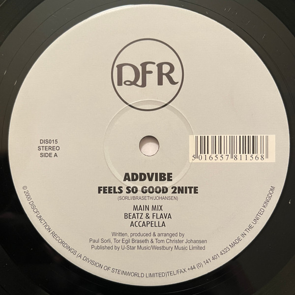 Addvibe - Feels So Good 2Nite | Discfunction (DIS015)