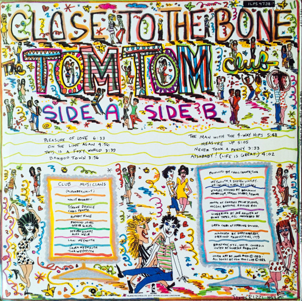 Tom Tom Club - Close To The Bone | Island Records (ILPS 9738 P) - 2