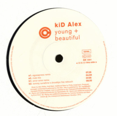 Kid Alex - Young + Beautiful | Rotor Records (RR 1001) - 2