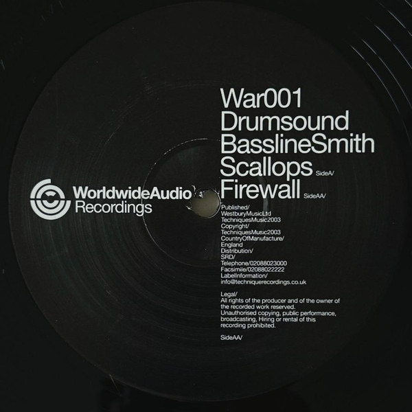 Drumsound & Simon "Bassline" Smith - Scallops / Firewall | Worldwide Audio Recordings (War001) - main