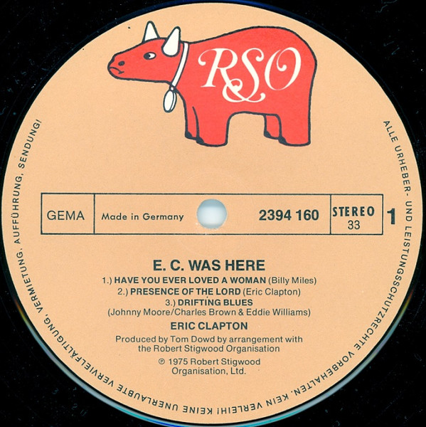 Eric Clapton - E.C. Was Here | RSO (2394 160) - 3 Eric Clapton - E.C. Was Here | RSO (2394 160) - 3