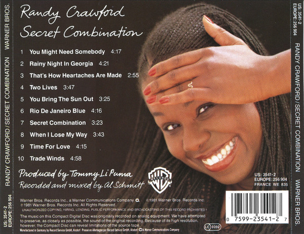 Randy Crawford - Secret Combination | Warner Bros. Records (256 904) - 2 Randy Crawford - Secret Combination | Warner Bros. Records (256 904) - 2