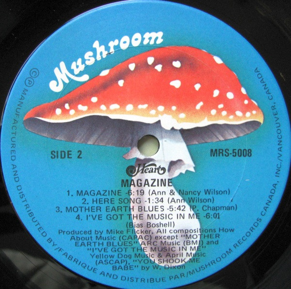 Heart - Magazine | Mushroom Records (MRS-5008) - 4 Heart - Magazine | Mushroom Records (MRS-5008) - 4