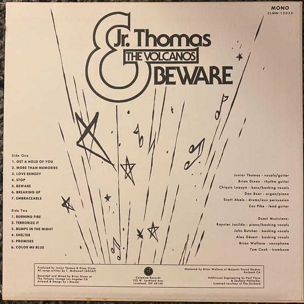 Jr. Thomas & The Volcanos - Beware | Colemine Records (CLMN-12035) - 2 Jr. Thomas & The Volcanos - Beware | Colemine Records (CLMN-12035) - 2