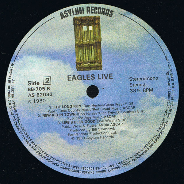 Eagles - Eagles Live | Asylum Records (AS 62032) - 4