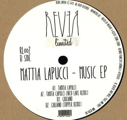 Mattia Lapucci - Music EP | Rever Limited (RL002) - main Mattia Lapucci - Music EP | Rever Limited (RL002) - main