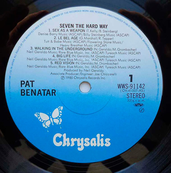 Pat Benatar - Seven The Hard Way | Chrysalis (WWS-91142) - 3 Pat Benatar - Seven The Hard Way | Chrysalis (WWS-91142) - 3