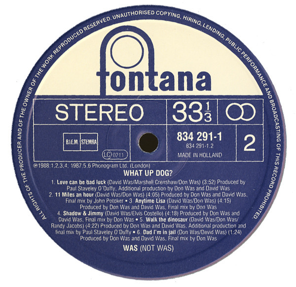 Was (Not Was) - What Up, Dog? | Fontana (834 291-1) - 4