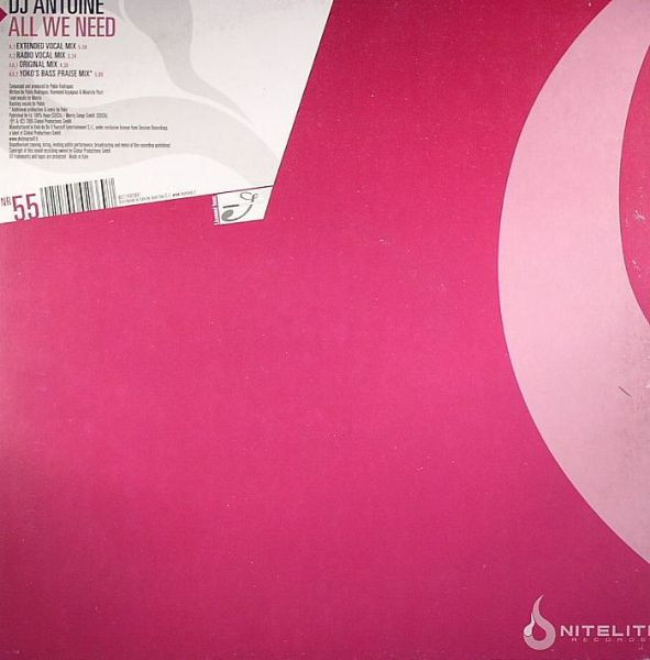 DJ Antoine - All We Need | Nitelite Records (NR 55) - main DJ Antoine - All We Need | Nitelite Records (NR 55) - main