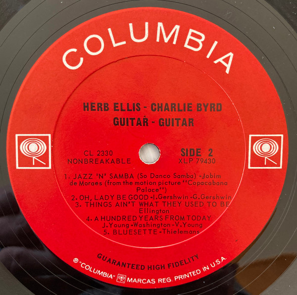 Herb Ellis , Charlie Byrd - Guitar/Guitar [Vinyl] | Columbia (CL 2330) - 4
