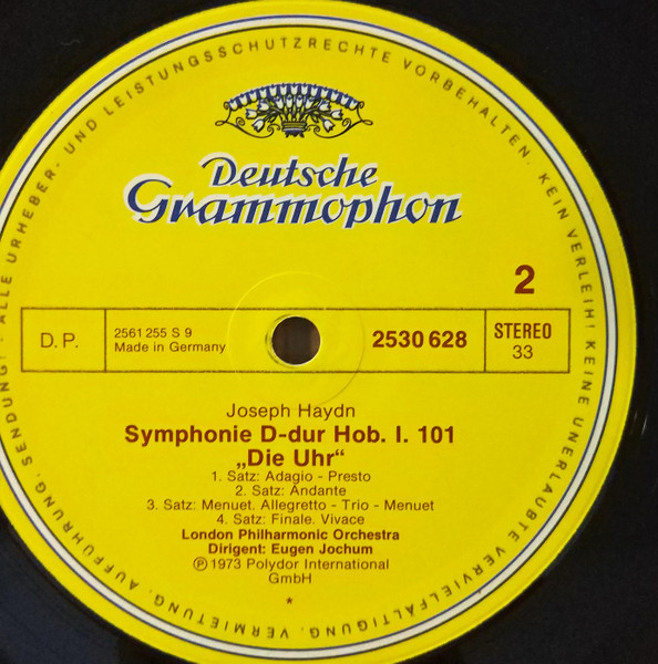 Symphonien Nr.94 »Mit Dem Paukenschlag« = »The Surprise« / Nr.101 »Die Uhr« = »The Clock«