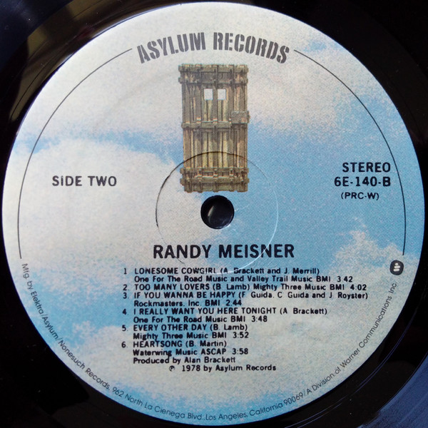 Randy Meisner - Randy Meisner | Asylum Records (6E-140) - 3