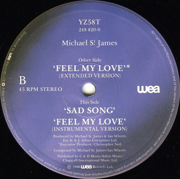 Michael St.James - Feel My Love | WEA (YZ58T) - 2