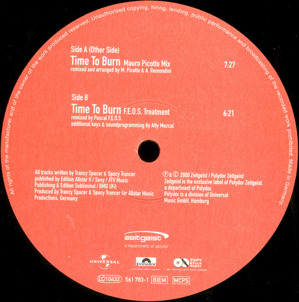 Storm - Time To Burn | Zeitgeist (561 783-1) - 3