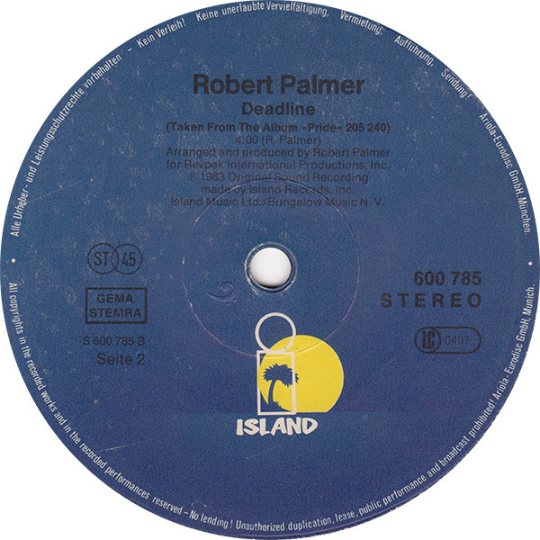 Robert Palmer - You Are In My System | Island Records (600 785) - 4