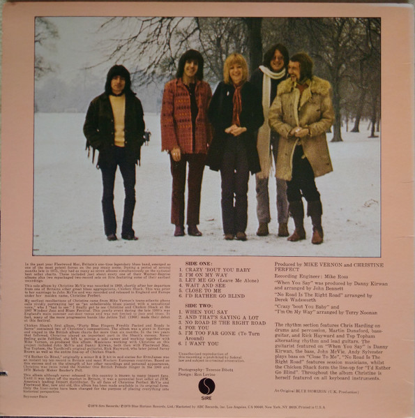 Christine McVie - The Legendary Christine Perfect Album | Sire (SASD-7522) - 2 Christine McVie - The Legendary Christine Perfect Album | Sire (SASD-7522) - 2