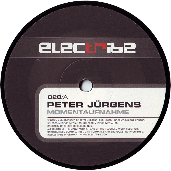 Peter Jürgens - Momentaufnahme / Sponge | Electribe (electribe 028) - main