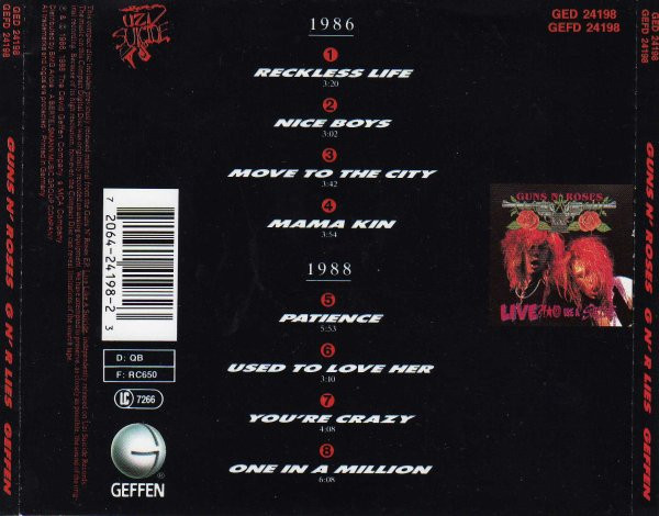 Guns N' Roses - G N' R Lies | Geffen Records (GED 24198) - 2