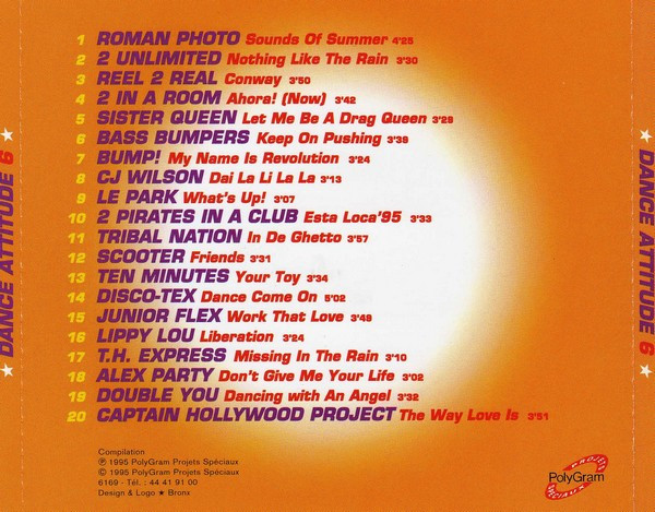 Various - Dance Attitude 6 | PolyGram Projets Spéciaux (6169) - 3