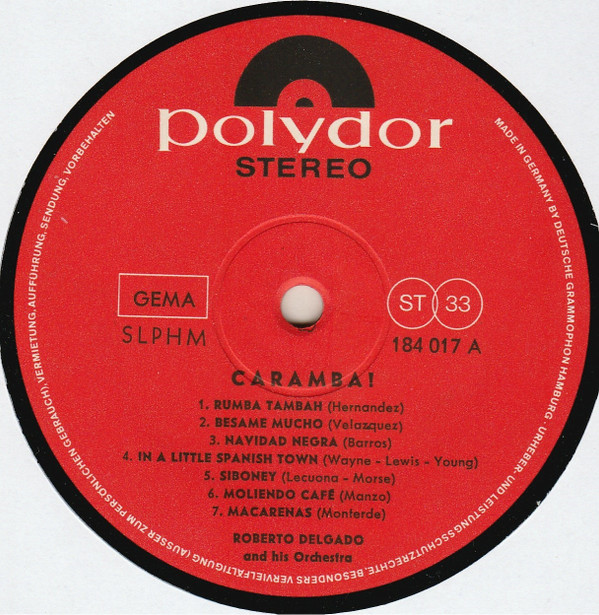 Roberto Delgado & His Orchestra - Caramba! Hot Rhythm From South America | Polydor (184 017) - 2 Roberto Delgado & His Orchestra - Caramba! Hot Rhythm From South America | Polydor (184 017) - 2