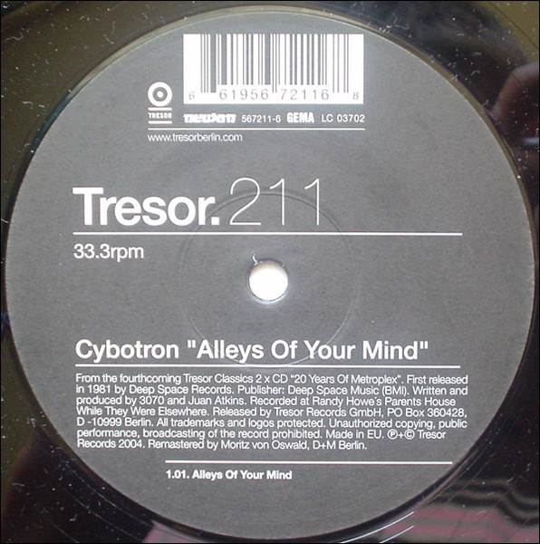 Cybotron / Model 500 - Alleys Of Your Mind / Off To Battle | Tresor (Tresor 211) - 2