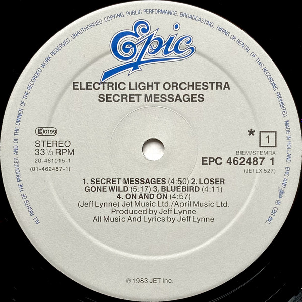 Electric Light Orchestra - Secret Messages | Epic (EPC 462487 1) - 3 Electric Light Orchestra - Secret Messages | Epic (EPC 462487 1) - 3
