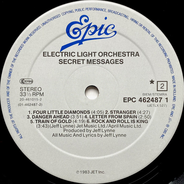 Electric Light Orchestra - Secret Messages | Epic (EPC 462487 1) - 4 Electric Light Orchestra - Secret Messages | Epic (EPC 462487 1) - 4