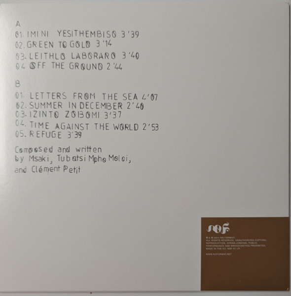Msaki x Tubatsi Mpho Moloi - Synthetic Hearts Part II | No Format (NØF.61 LP) - 2 Msaki x Tubatsi Mpho Moloi - Synthetic Hearts Part II | No Format (NØF.61 LP) - 2