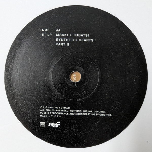 Msaki x Tubatsi Mpho Moloi - Synthetic Hearts Part II | No Format (NØF.61 LP) - 4 Msaki x Tubatsi Mpho Moloi - Synthetic Hearts Part II | No Format (NØF.61 LP) - 4