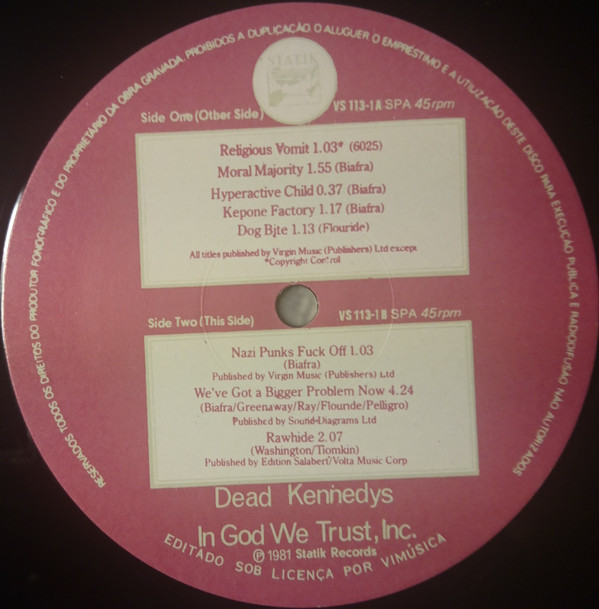 Dead Kennedys - In God We Trust, Inc. | Statik Records (VS 113-1) - 3
