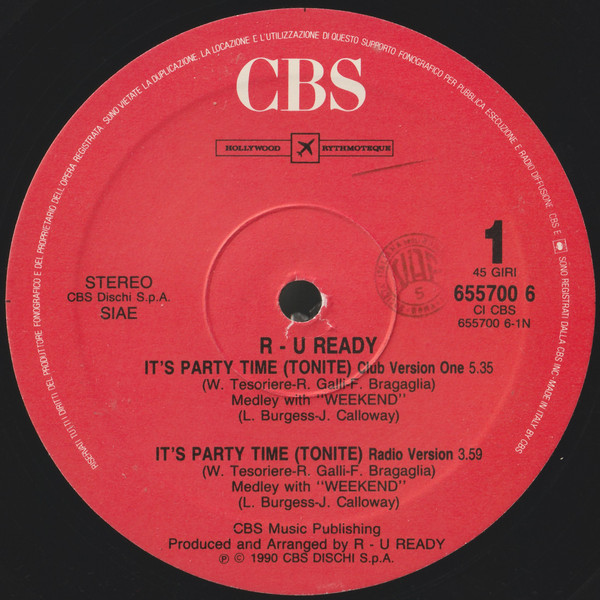 R-U-Ready - It's Party Time (Tonite) | CBS (CBS 655700 6) - 2 R-U-Ready - It's Party Time (Tonite) | CBS (CBS 655700 6) - 2