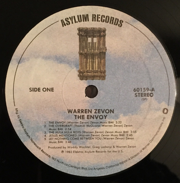 Warren Zevon - The Envoy | Asylum Records (9 60159-1) - 3 Warren Zevon - The Envoy | Asylum Records (9 60159-1) - 3