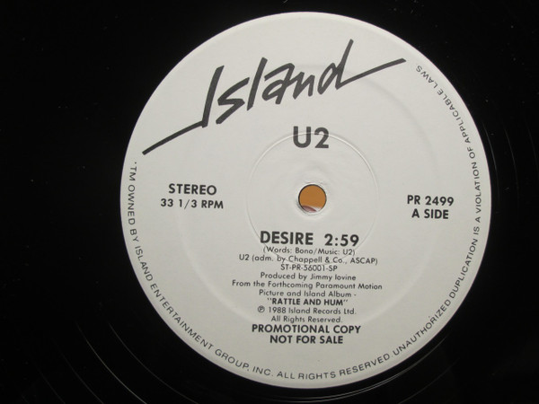 U2 - Desire | Island Records (PR 2499) - 3