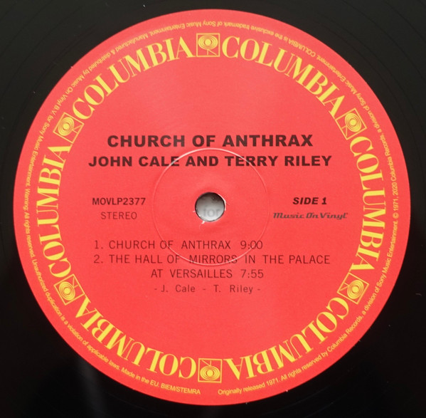 John Cale & Terry Riley - Church Of Anthrax | Music On Vinyl (MOVLP2377) - 2