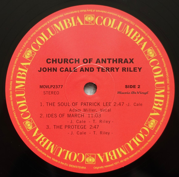 John Cale & Terry Riley - Church Of Anthrax | Music On Vinyl (MOVLP2377) - 3