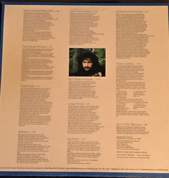 Cat Stevens - Tea For The Tillerman | A&M Records (SP-4280) - 2