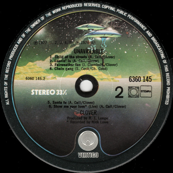 Clover - Unavailable | Vertigo (6360 145) - 4