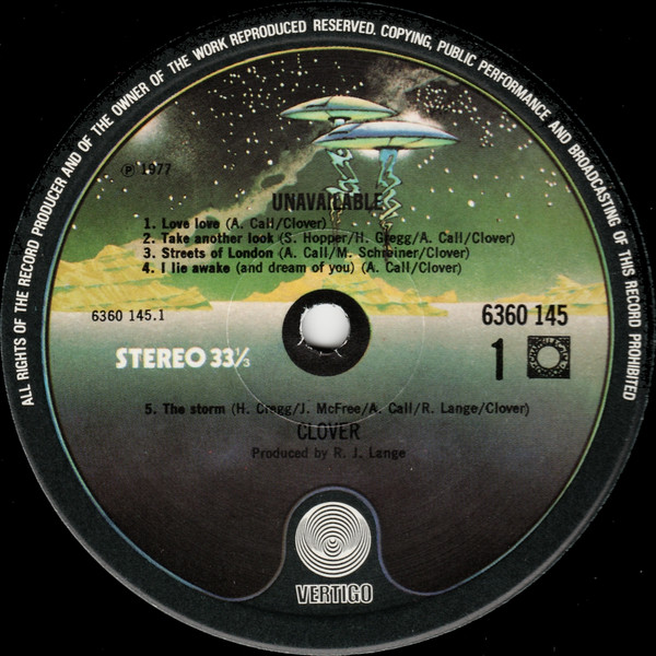 Clover - Unavailable | Vertigo (6360 145) - 3