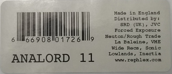 Aphex Twin - Analord 11 | Rephlex (ANALORD 11) - 3