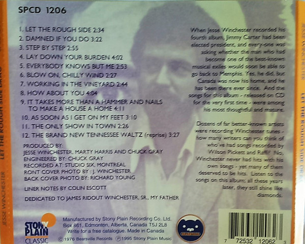 Jesse Winchester - Let The Rough Side Drag | Stony Plain Records (SPCD 1206) - 2