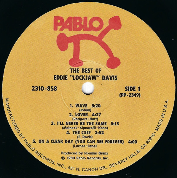 Eddie "Lockjaw" Davis - The Best Of Eddie "Lockjaw" Davis | Pablo Records (2310-858) - 3 Eddie "Lockjaw" Davis - The Best Of Eddie "Lockjaw" Davis | Pablo Records (2310-858) - 3