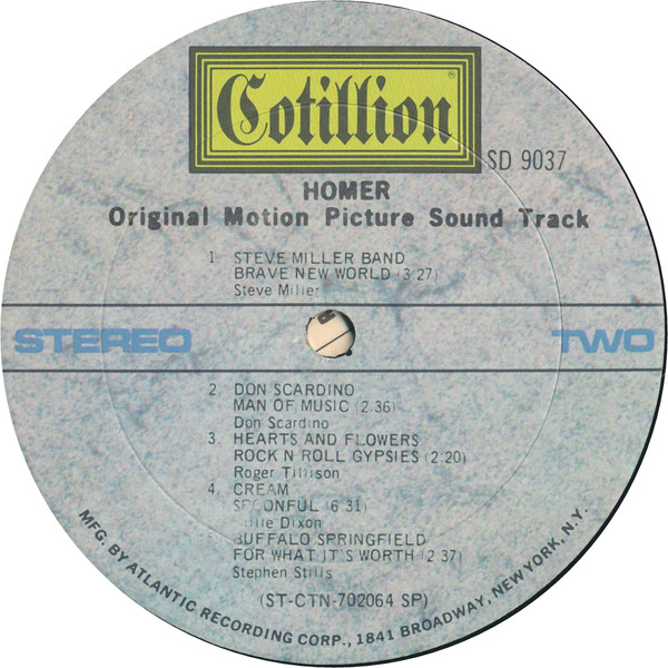 Various - Original Motion Picture Sound Track "Homer" | Cotillion (SD 9037) - 4