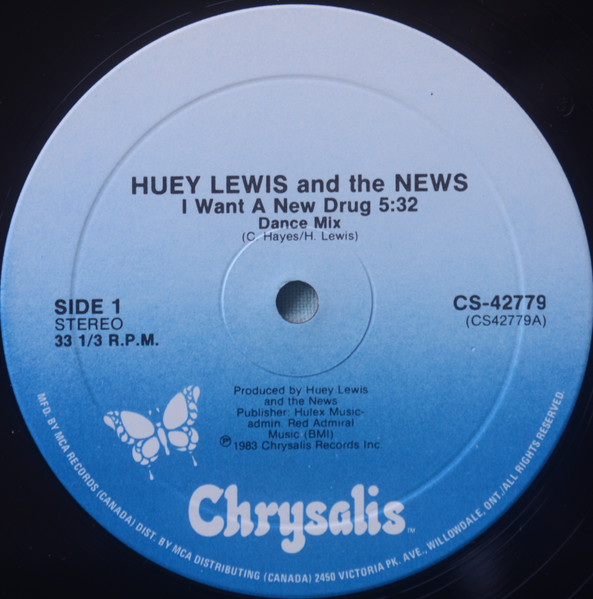 Huey Lewis & The News - I Want A New Drug (12" - Special Edition) [Vinyl] | Chrysalis (CS-42779) - 3