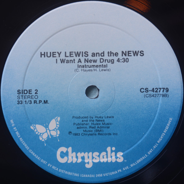 Huey Lewis & The News - I Want A New Drug (12" - Special Edition) [Vinyl] | Chrysalis (CS-42779) - 4