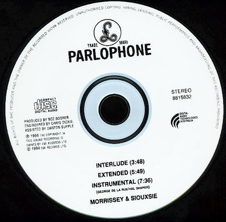 Morrissey & Siouxsie Sioux - Interlude CD | Parlophone (8815832) - 2